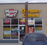 Store front for Money Mart